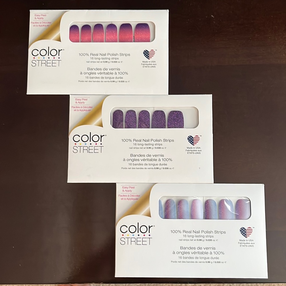 Color Street bundle Til the Glitter End/Ibiza Nights/It Takes Tucson NEW